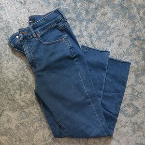 Express Blue Ankle Cropped Jeans